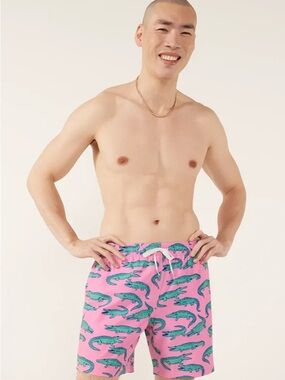 Chubbies Classic Swim Trunk
The Glades Pink Teal Alligator Print Size Small